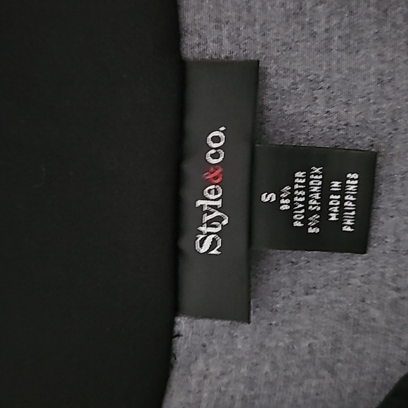 Style & Co Black/White Stretch 3/4 Sleeve Women's Tunic Size S - Picture 2 of 5